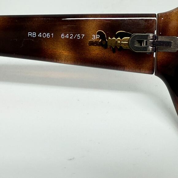 Ray-Ban RB4061 642/57 Sunglasses Brown Tortoise‎ Rectangular Full Rim H18425 main image 6